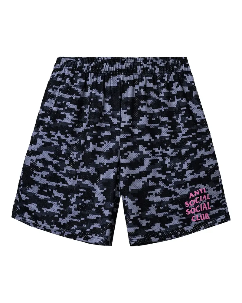 Anti Social Social Club Pixel Camo Shorts - Schwarz Schwarz