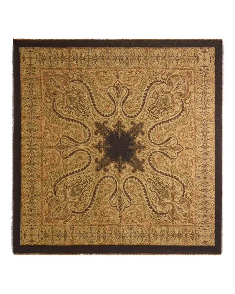 Etro Jacquard-Schal mit Lurex - Braun Braun