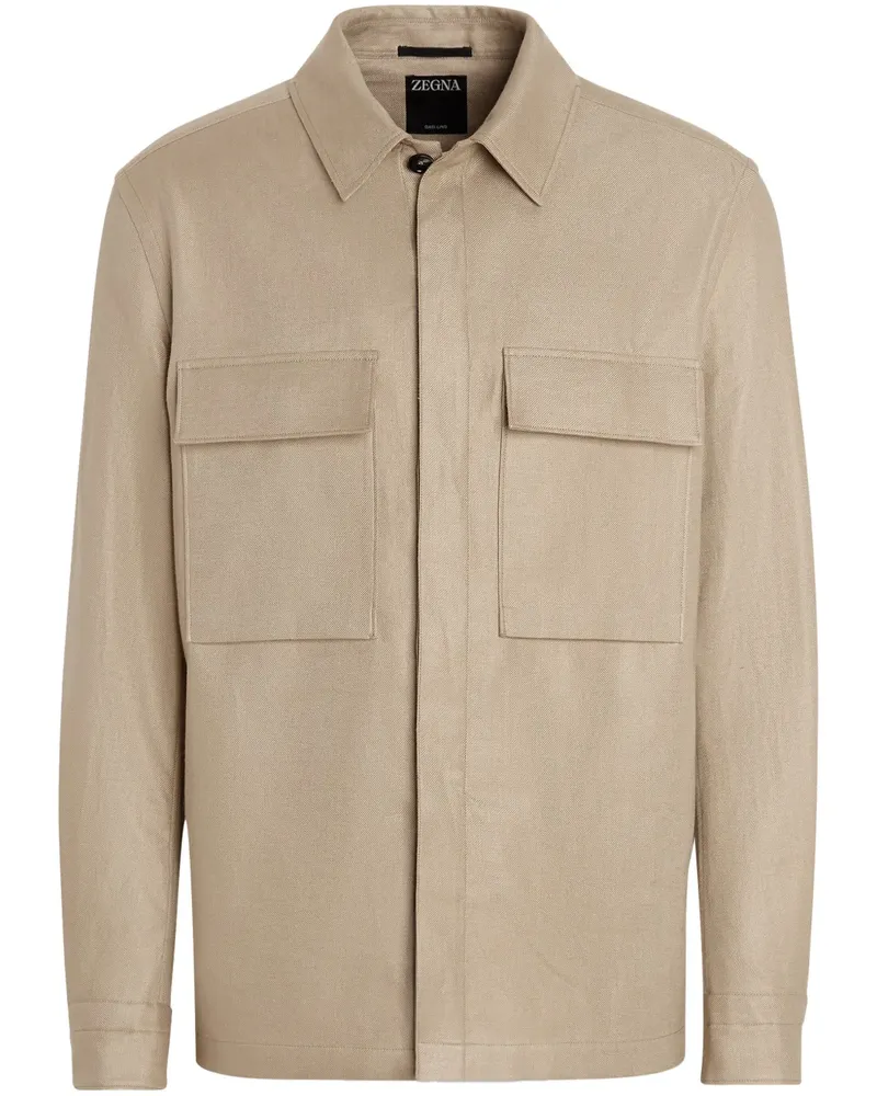 Ermenegildo Zegna Oasi Lino Hemdjacke - Nude Nude