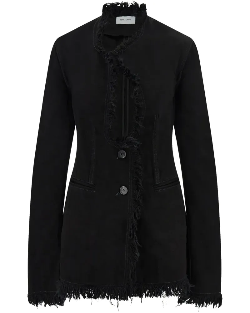 Ferragamo Blazer mit Fransen - Schwarz Schwarz