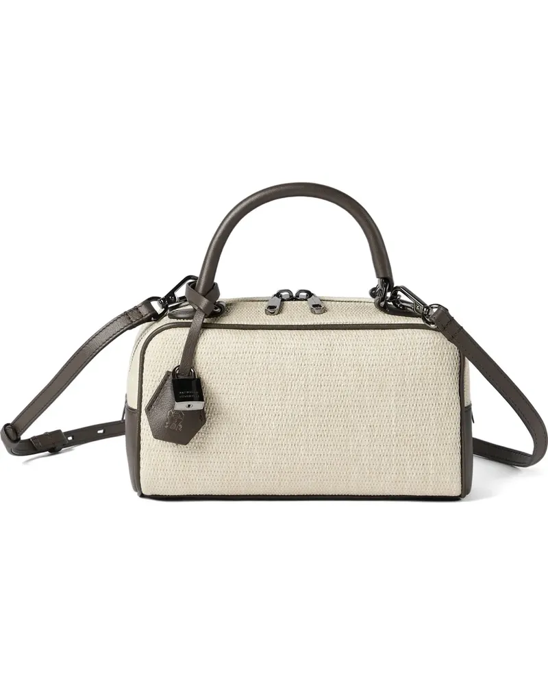 Brunello Cucinelli Tote Bag mit Schloss - Nude Nude