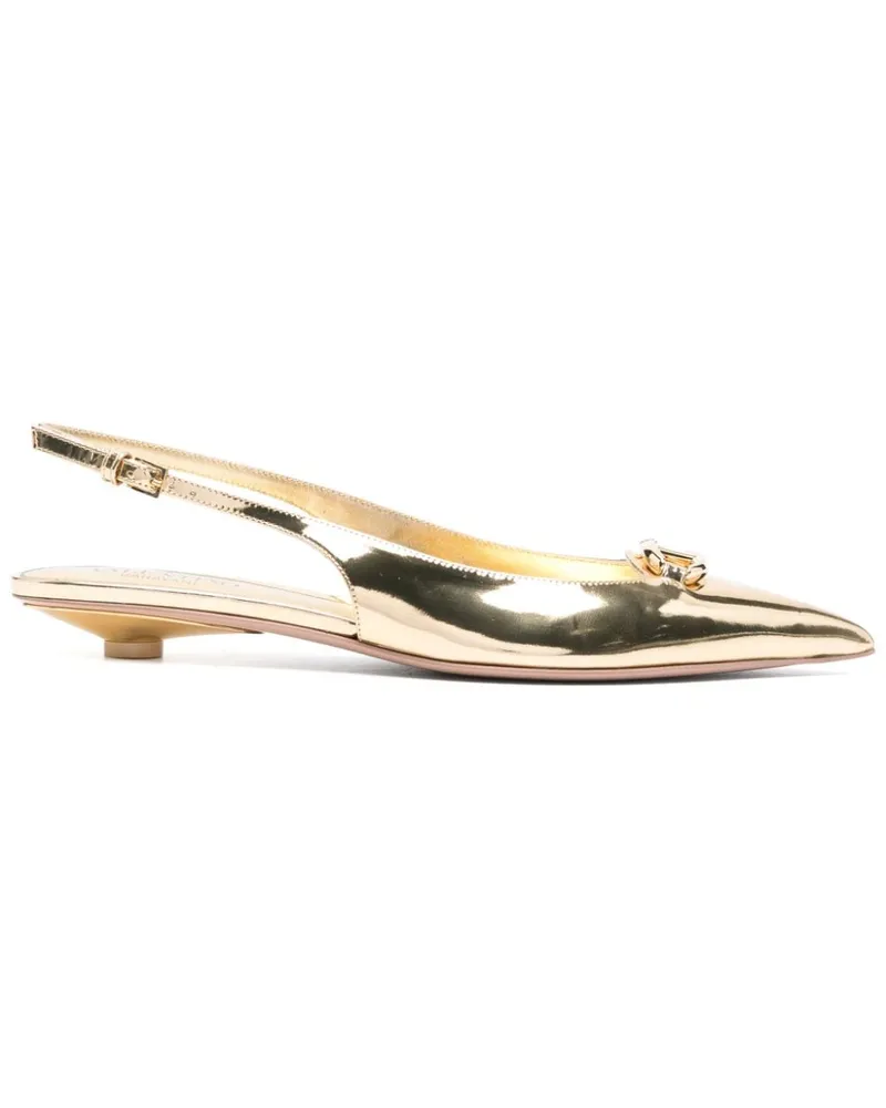 Valentino Garavani VLogo Slingback-Pumps 25mm - Gold Gold