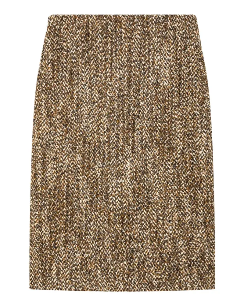 MSGM Mittellanger Bleistiftrock - Braun Braun