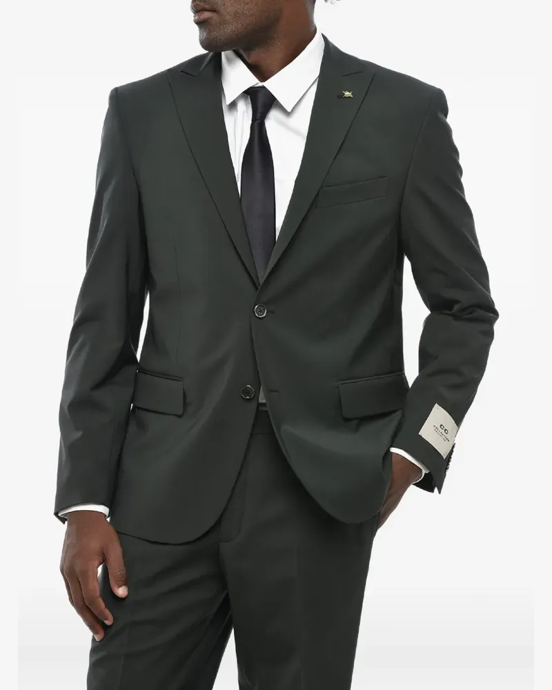 Corneliani single-breasted peak-lapel suit - Grün Grün