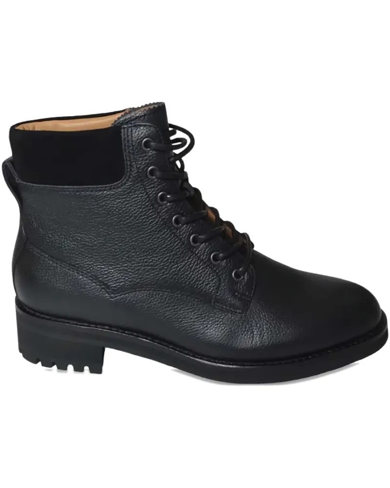 Ralph Lauren lace-up fastening leather boots - Schwarz Schwarz