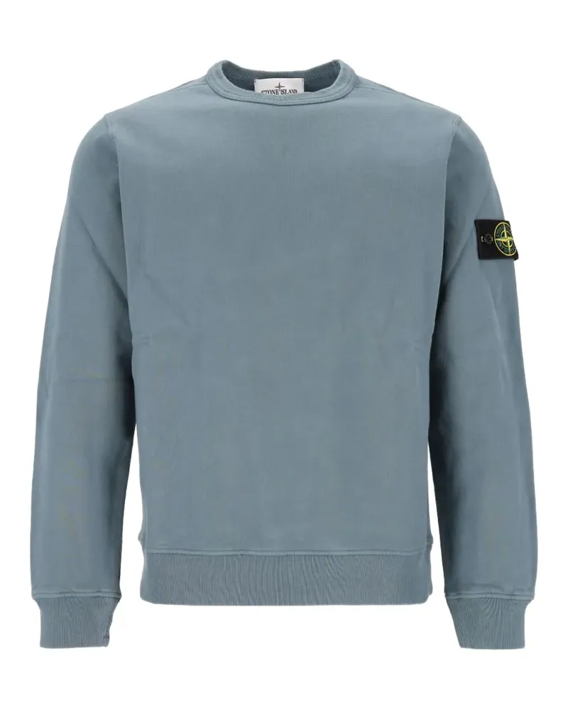 Stone Island 6100049 Sweatshirt aus gebürstetem Bio-Baumwollfleece - Blau Blau