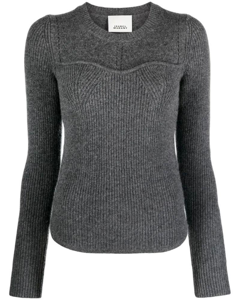 Isabel Marant Gerippter Pullover Grau