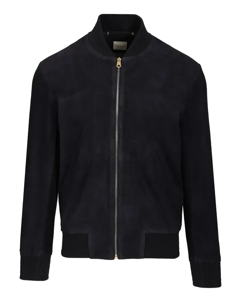 Paul Smith suede bomber jacket - Blau Blau