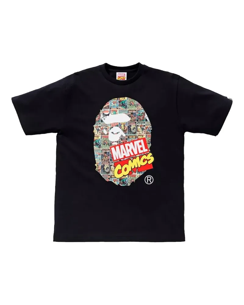 BAPE x Marvel Comics Ape Head T-shirt - Schwarz Schwarz