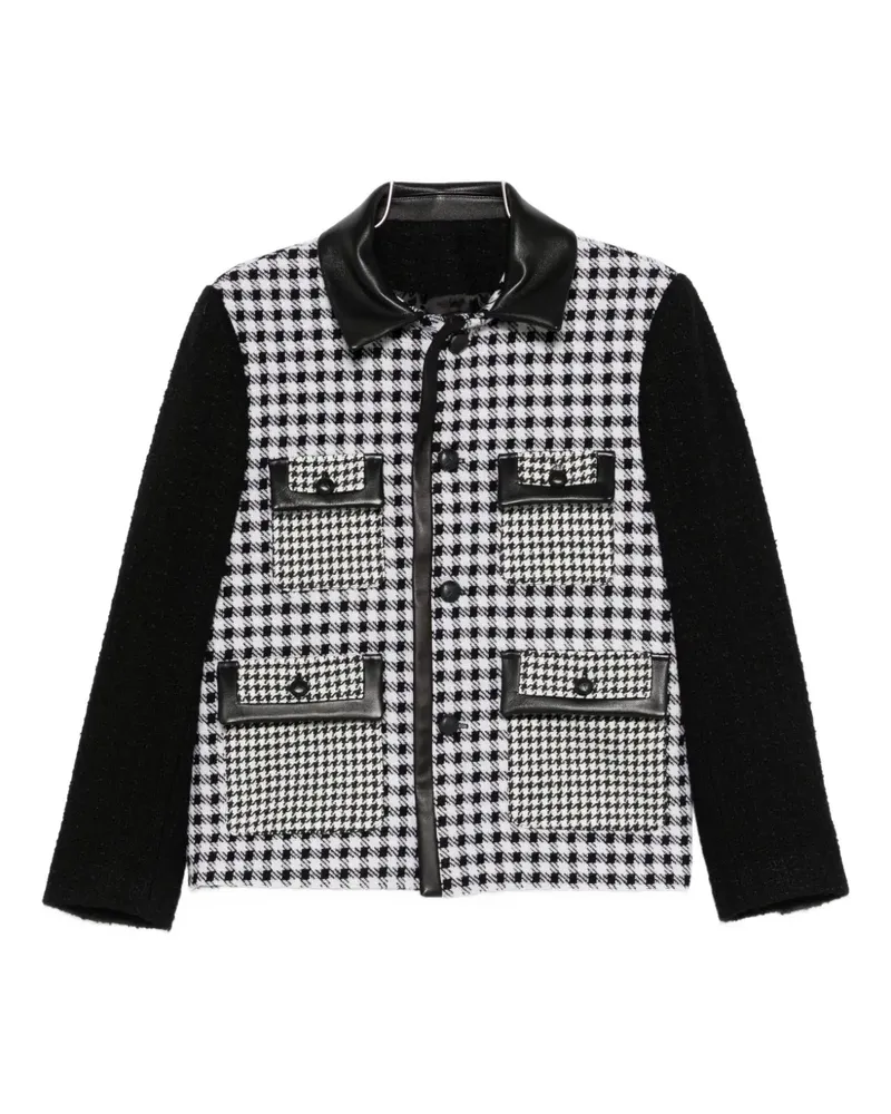 Ernest W. Baker houndstooth pocket jacket - Schwarz Schwarz