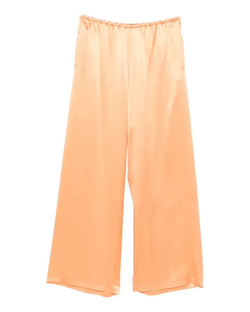 Ermanno Scervino satin-finish wide-leg trousers - Orange Orange