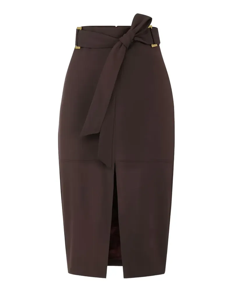 Elisabetta Franchi Midirock mit Gürtel - Violett Violett