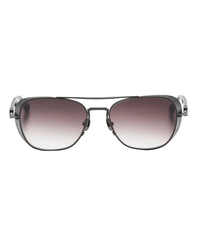 MATSUDA Doppelsteg-Sonnenbrille mit Farbverlauf - Schwarz Schwarz