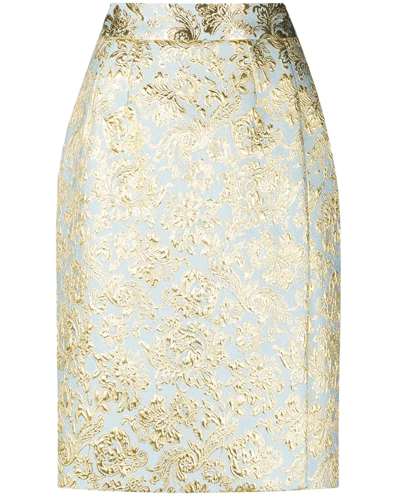 Dolce & Gabbana Rock mit Muster - Blau Blau