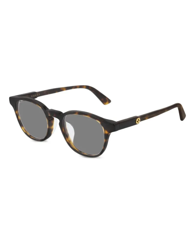 Gucci Eckige Sonnenbrille - Braun Braun