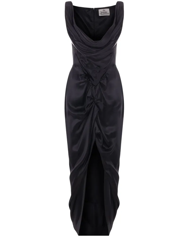Vivienne Westwood Ärmelloses Long Panther Kleid - Schwarz Schwarz