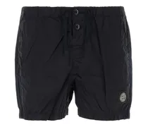 Badeshorts mit Kompass-Patch - Blau