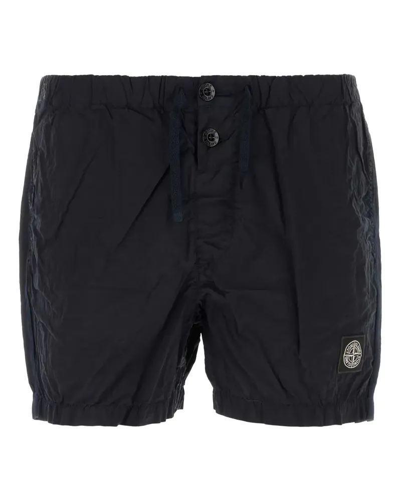 Stone Island Badeshorts mit Kompass-Patch - Blau Blau