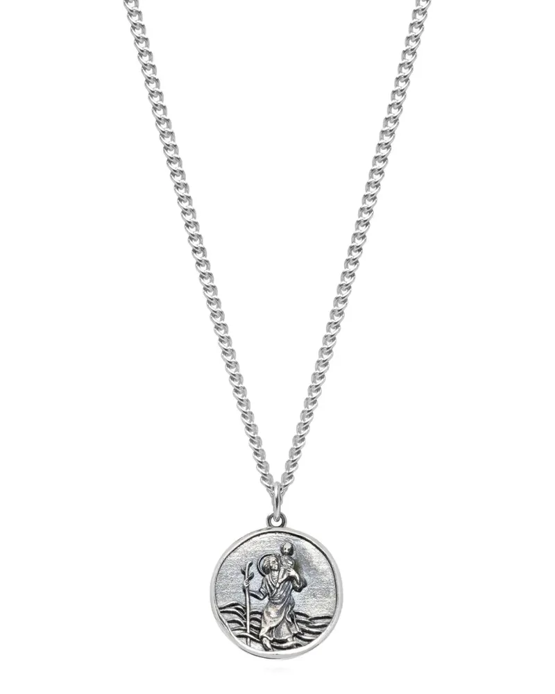 Nialaya Protector medallion necklace - Silber Silber