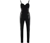 Catsuit aus Jersey-Mesh - Schwarz
