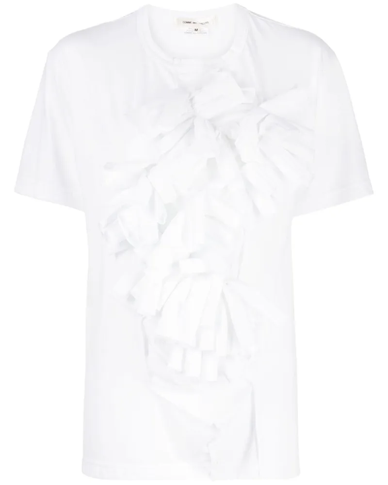 Comme des Garçons T-Shirt mit Schleifenapplikation - Weiß Weiß