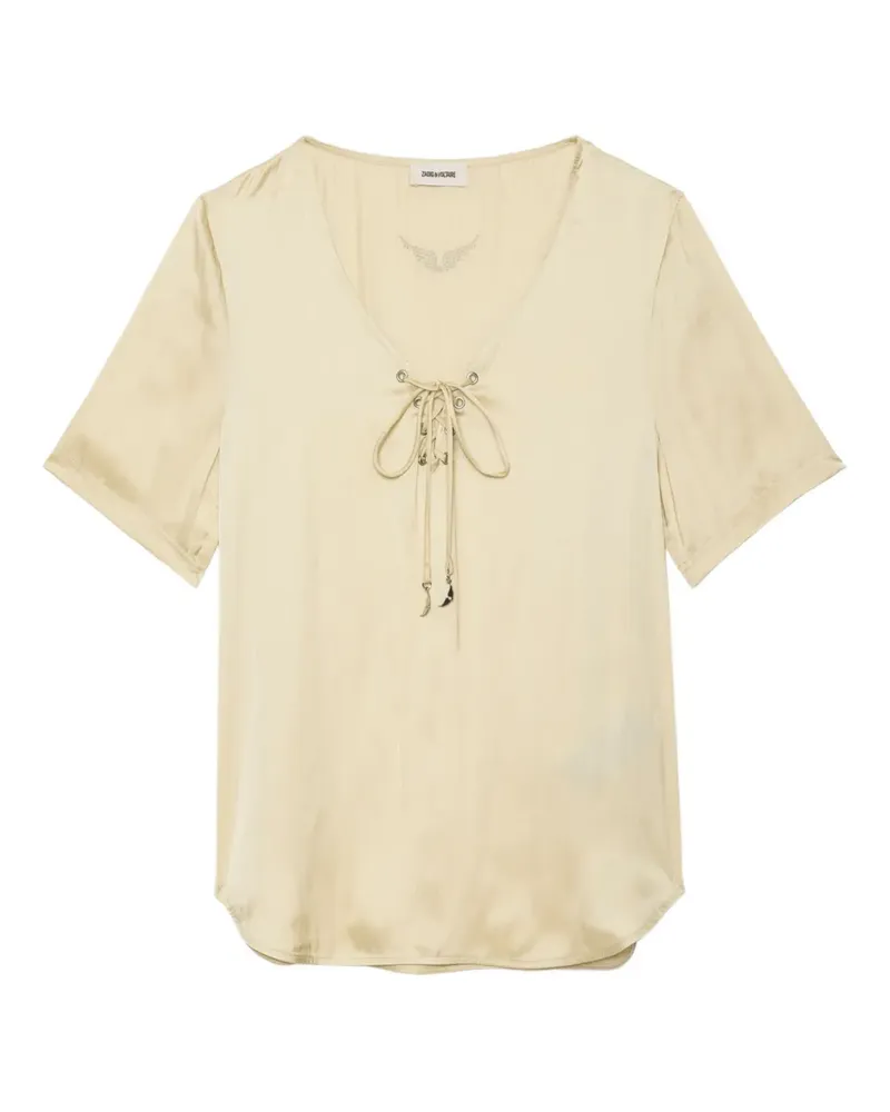 Zadig & Voltaire Terzo Oberteil mit Schnürung - Nude Nude