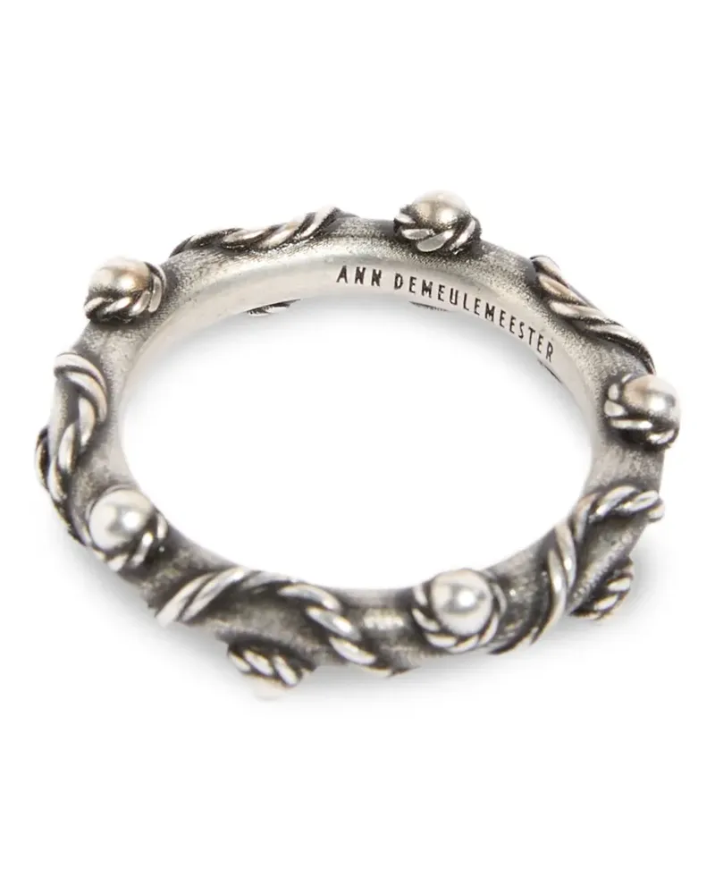 Ann Demeulemeester Ring mit verdrehtem Detail - Silber Silber