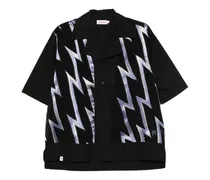 T-Shirt mit Blitz-Print - Schwarz