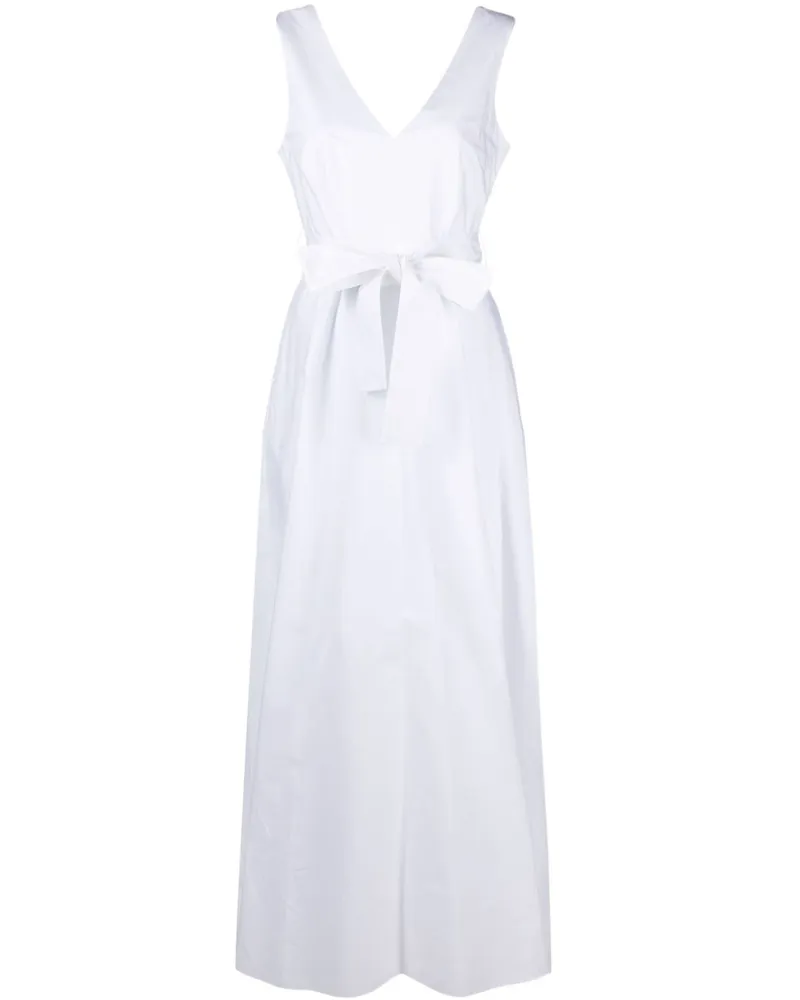 P.A.R.O.S.H. Maxikleid mit V-Ausschnitt - Weiß Weiß