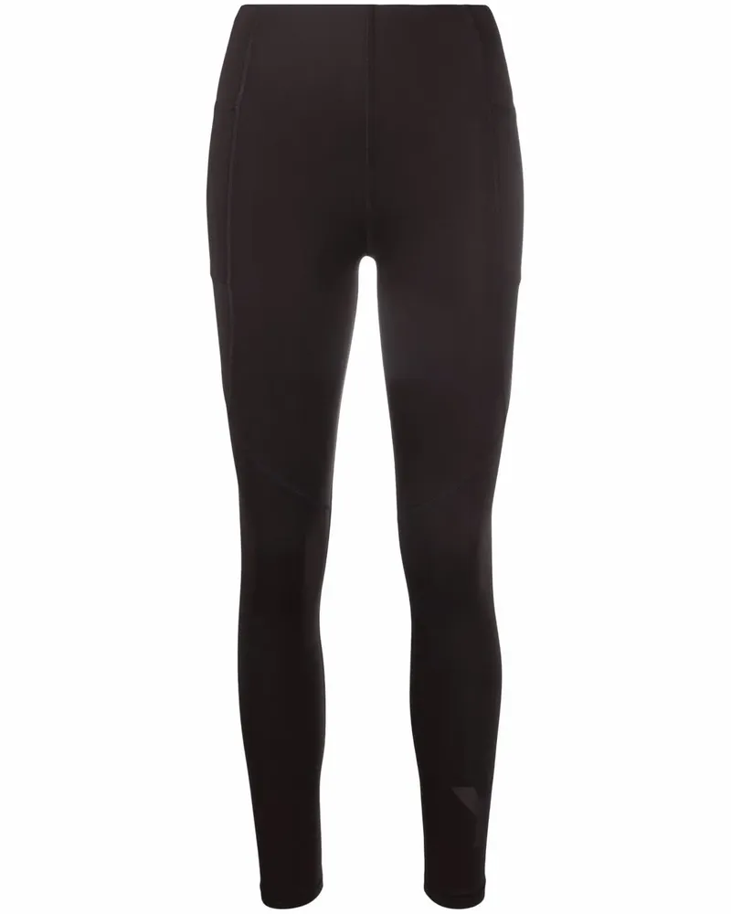 Y-3 High-Waist-Leggings mit Logo-Print - Schwarz Schwarz