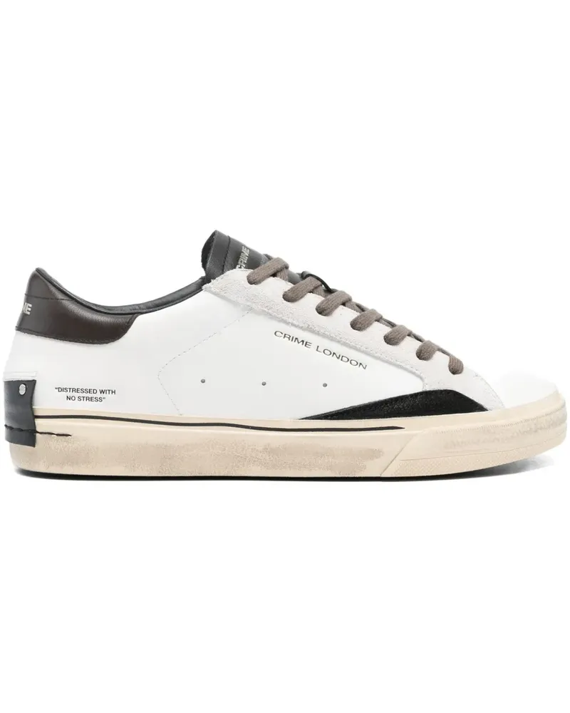 Crime Distressed Sneakers aus Leder - Weiß Weiß