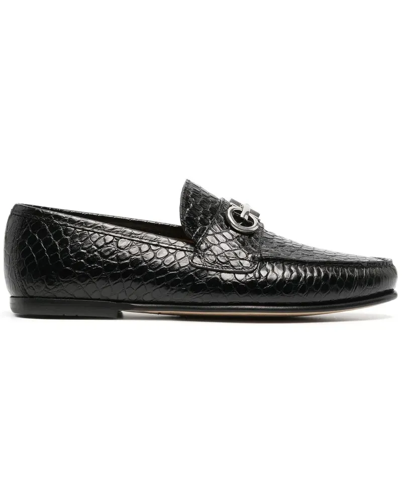 Ferragamo Loafer mit Gancini-Spange - Schwarz Schwarz