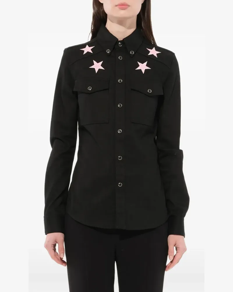Givenchy Hemd mit Stern-Stickerei - Schwarz Schwarz