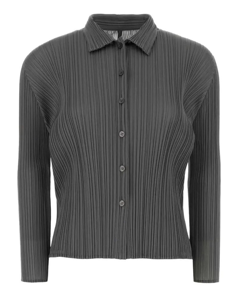 Issey Miyake Basics pleated shirt - Grau Grau