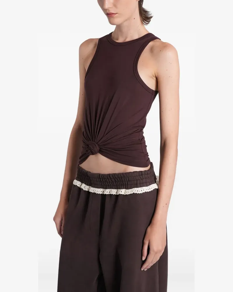 Magda Butrym Tanktop mit Knoten - Braun Braun