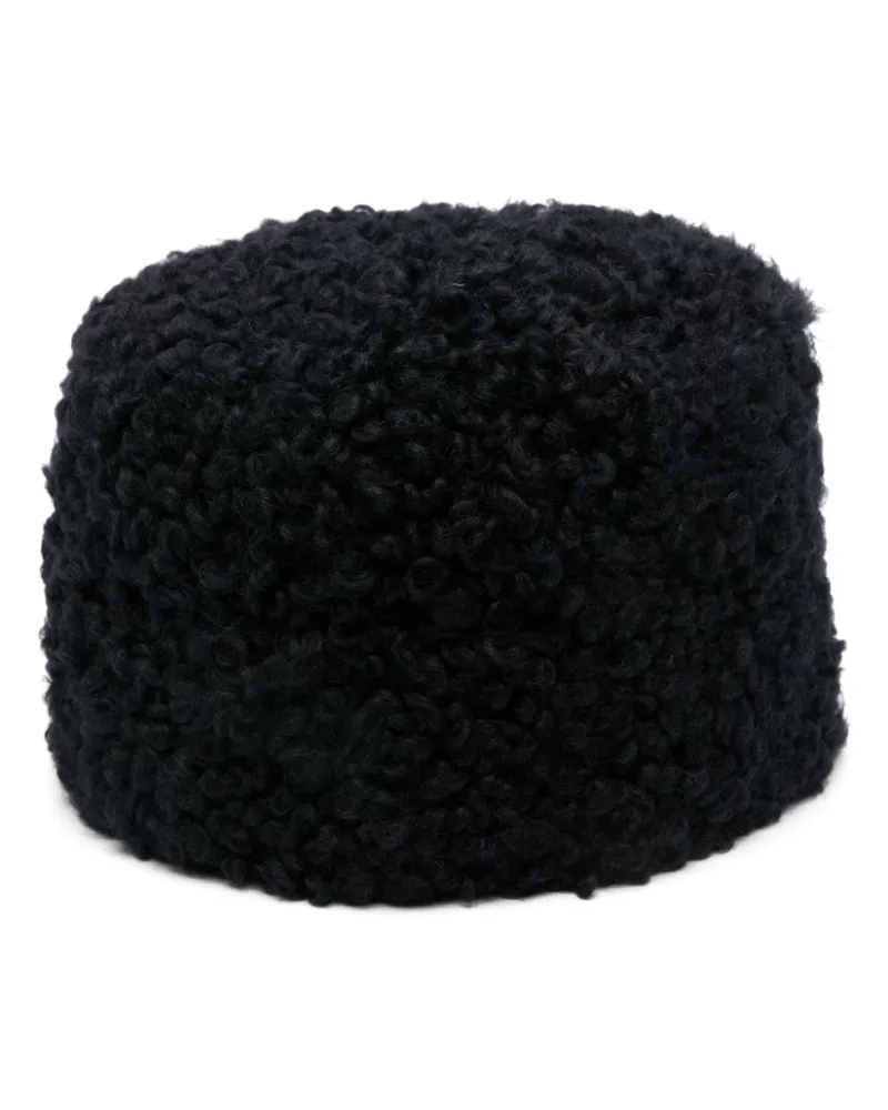 Totême Pillbox-Hut aus Shearling - Blau Blau
