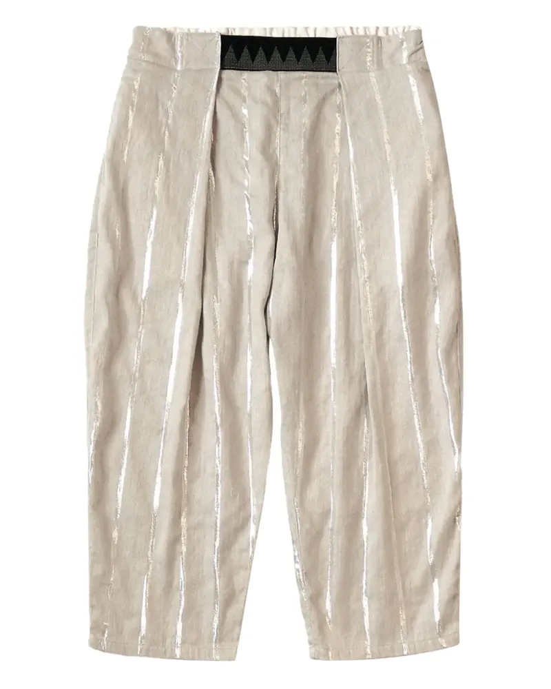 KAPITAL Phillies Stripe Hose - Nude Nude