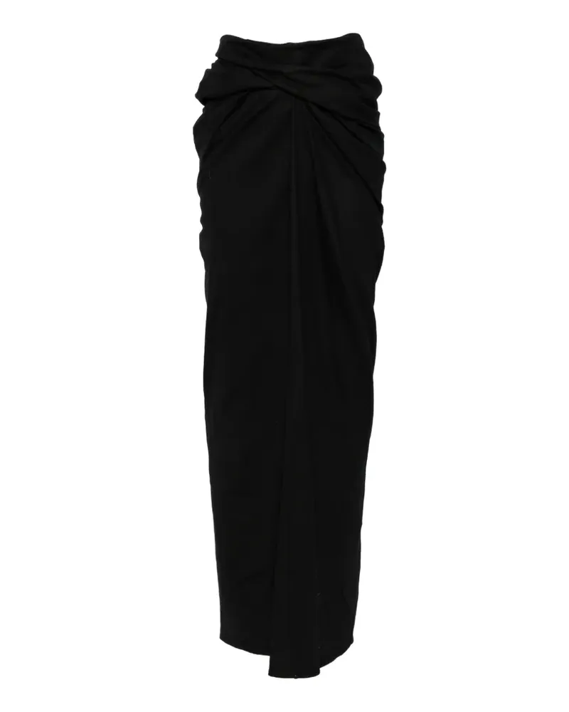 Entire Studios Interlock twist-detail draped maxi skirt - Schwarz Schwarz