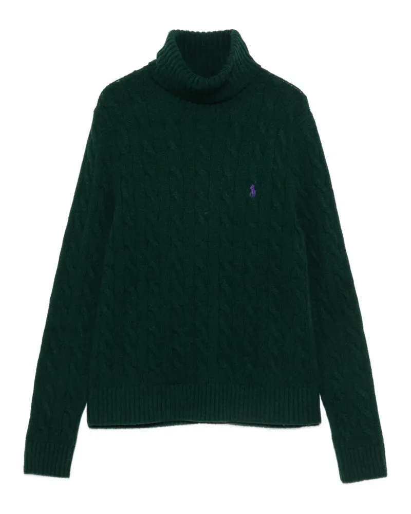 Ralph Lauren Rollkragenpullover mit Zopfmuster - Grün Grün