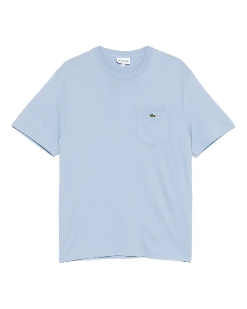 Lacoste T-Shirt mit Logo-Patch - Blau Blau