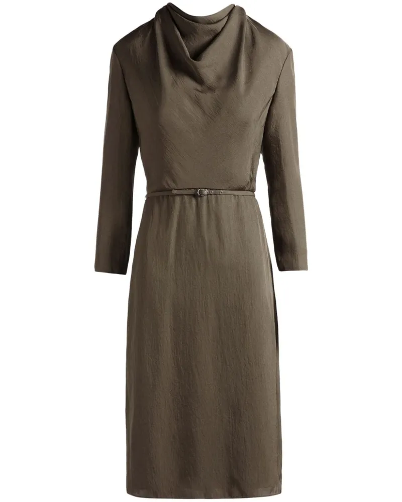 Bally Midikleid mit Gürtel - Grün Grün
