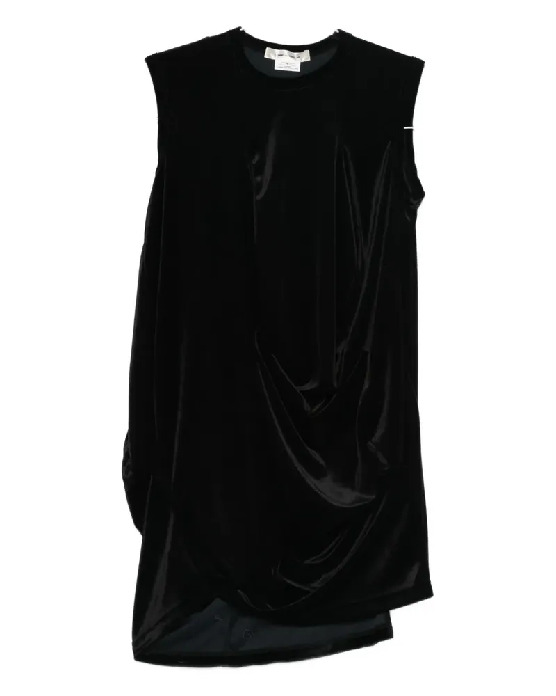 Comme des Garçons Drapiertes Top - Schwarz Schwarz