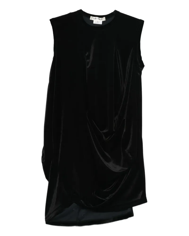 Comme des Garçons Drapiertes Top - Schwarz Schwarz