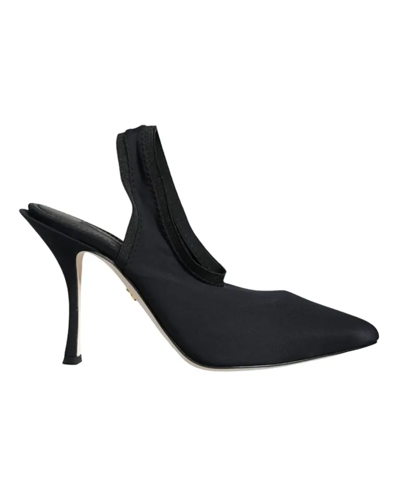 Dolce & Gabbana Slingback-Sandalen mit spitzer Kappe - Schwarz Schwarz