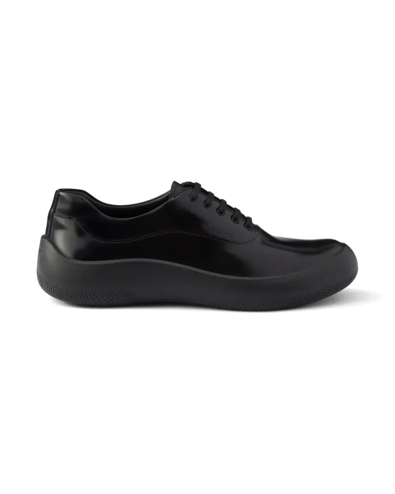 Prada Sneakers aus gebürstetem Leder - Schwarz Schwarz