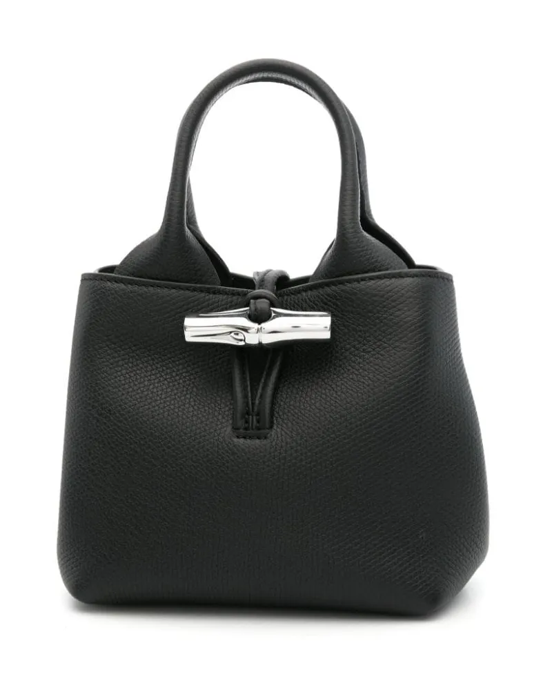 Longchamp Le Roseau XS Handtasche - Schwarz Schwarz