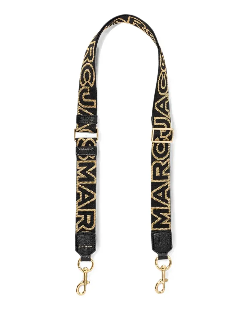 Marc Jacobs The Thin Outline Logo Schulterriemen - Schwarz Schwarz