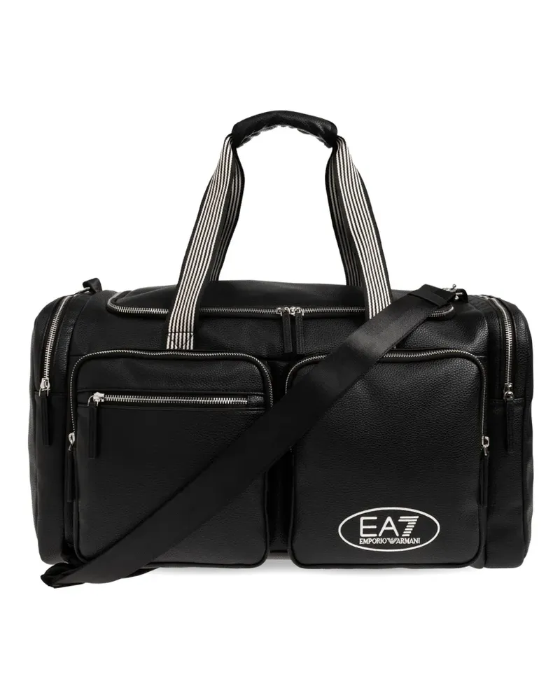 EA7 pebbled-texture holdall - Schwarz Schwarz