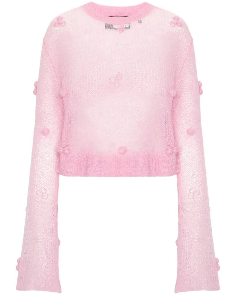 ROTATE Birger Christensen Pullover mit Applikation - Rosa Rosa