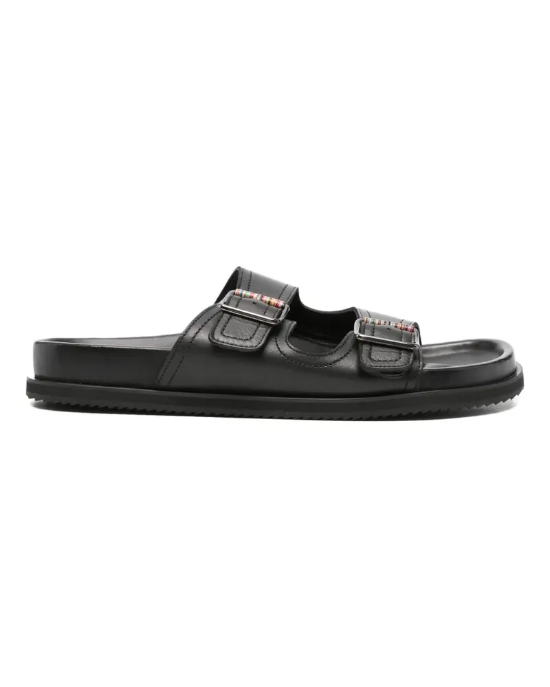 Paul Smith logo-stripes buckle-strap sandals - Schwarz Schwarz